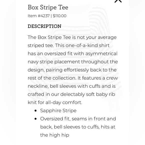 Cabi Box Stripe Tee - Picture 2 of 4